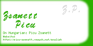 zsanett picu business card